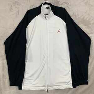 NIKE AIR JORDAN POLYESTER ZIP JACKET MENS XXL BLACK WHITE 56323 05553 920220KL4